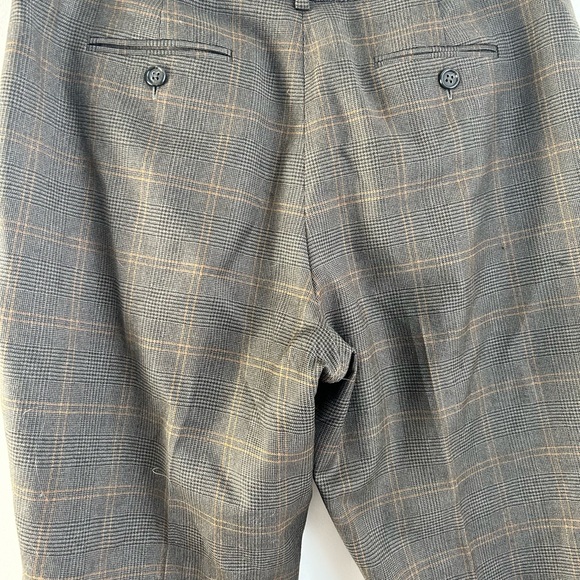 Brooks Brothers brown plaid 100% wool fully lined trousers petite size 10P - Picture 4 of 7
